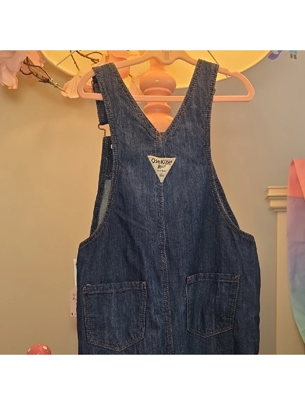 OshKosh B'gosh Dark Blue Kids Overalls with Heart Patch